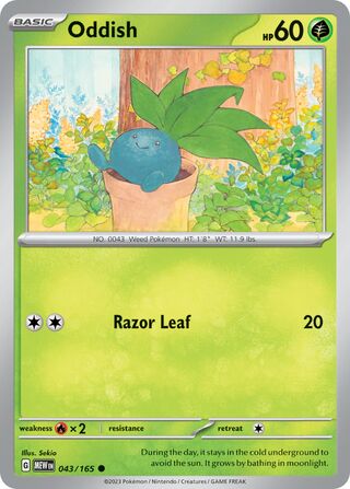Oddish 43/207 from Scarlet & Violet 151