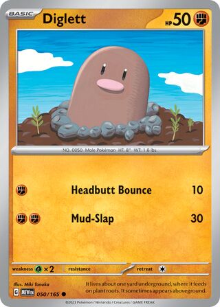 Diglett 50/207 from Scarlet & Violet 151