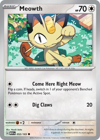 Meowth 52/207 from Scarlet & Violet 151