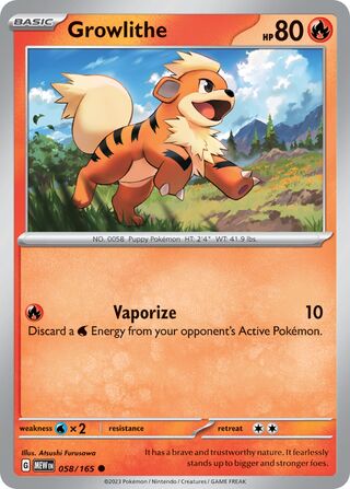 Growlithe 58/207 from Scarlet & Violet 151