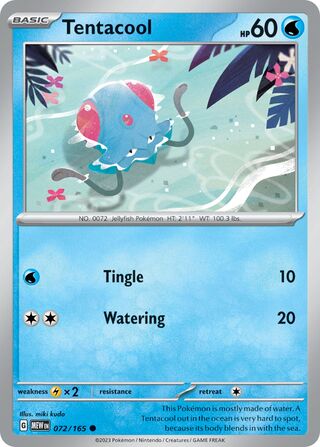 Tentacool 72/207 from Scarlet & Violet 151