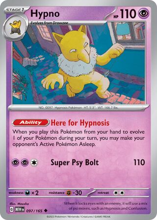 Hypno 97/207 from Scarlet & Violet 151