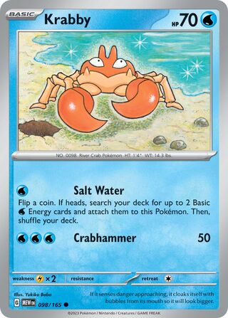 Krabby 98/207 from Scarlet & Violet 151