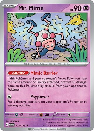 Mr. Mime 122/207 from Scarlet & Violet 151