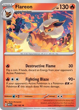 Flareon 136/207 from Scarlet & Violet 151