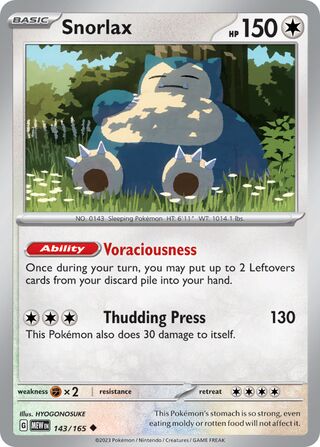 Snorlax 143/207 from Scarlet & Violet 151