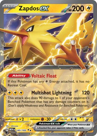 Zapdos ex 145/207 from Scarlet & Violet 151