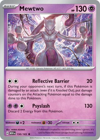 Mewtwo 150/207 from Scarlet & Violet 151