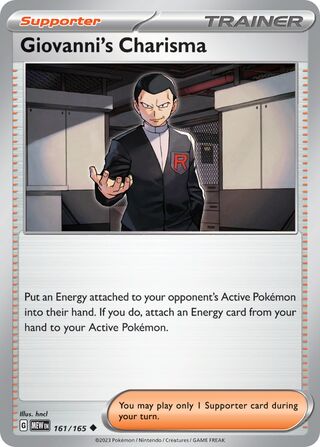 Giovanni's Charisma 161/207 from Scarlet & Violet 151