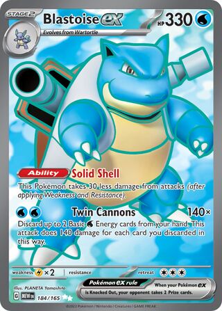 Blastoise ex 184/207 from Scarlet & Violet 151