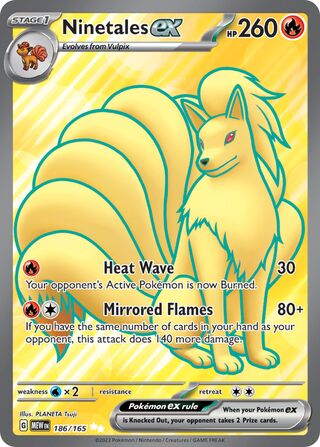 Ninetales ex 186/207 from Scarlet & Violet 151