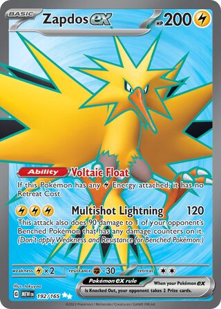 Zapdos ex 192/207 from Scarlet & Violet 151