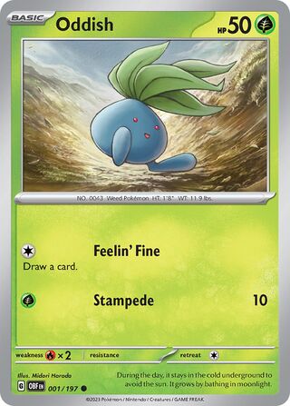 Oddish 1/230 from Obsidian Flames