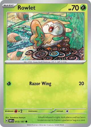 Rowlet 13/230 from Obsidian Flames