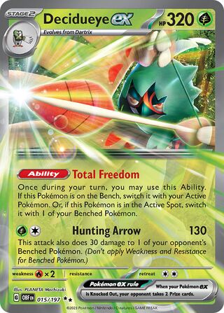 Decidueye ex 15/230 from Obsidian Flames