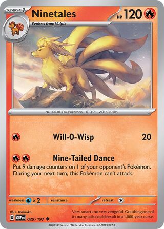 Ninetales 29/230 from Obsidian Flames