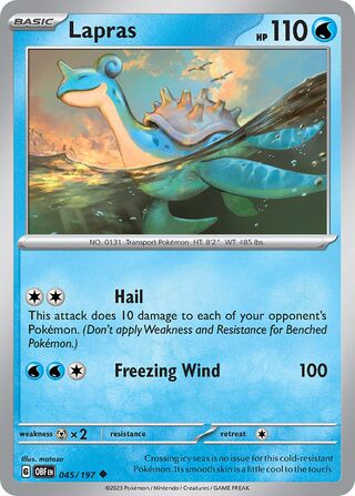 Lapras 45/230 from Obsidian Flames