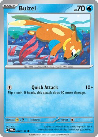 Buizel 48/230 from Obsidian Flames