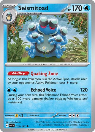 Seismitoad 52/230 from Obsidian Flames