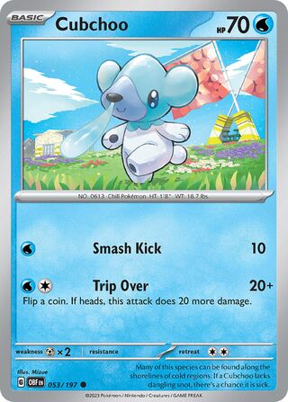 Cubchoo 53/230 from Obsidian Flames