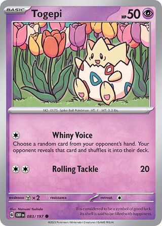 Togepi 83/230 from Obsidian Flames