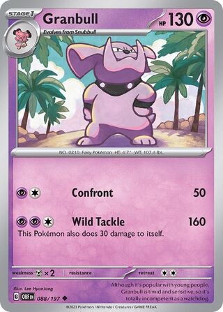 Granbull 88/230 from Obsidian Flames