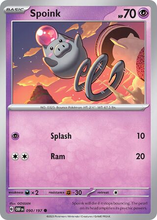 Spoink 90/230 from Obsidian Flames