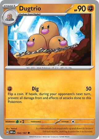 Dugtrio 104/230 from Obsidian Flames