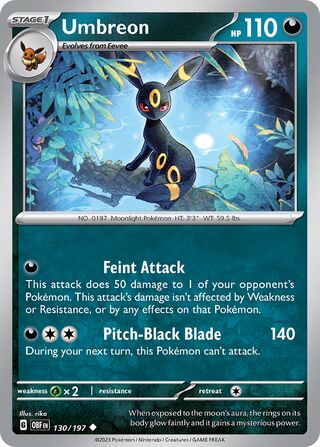 Umbreon 130/230 from Obsidian Flames