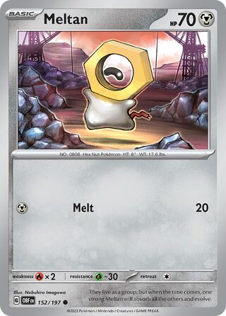 Meltan 152/230 from Obsidian Flames
