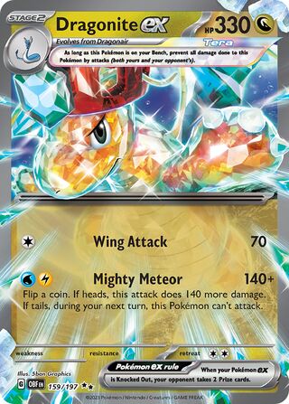 Dragonite ex 159/230 from Obsidian Flames