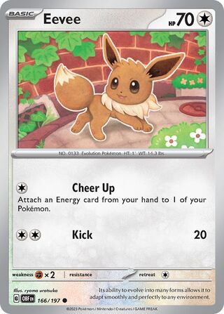 Eevee 166/230 from Obsidian Flames