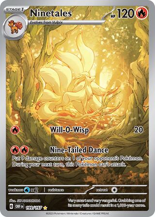 Ninetales 199/230 from Obsidian Flames