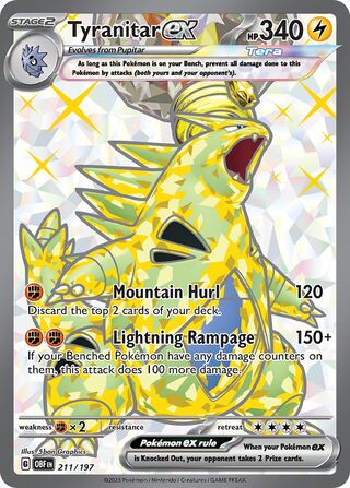 Tyranitar ex 211/230 from Obsidian Flames