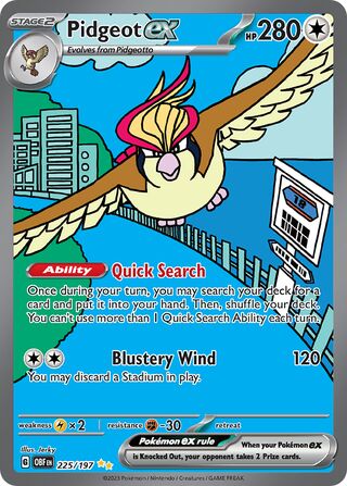 Pidgeot ex 225/230 from Obsidian Flames