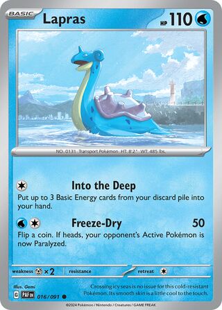 Lapras 16/245 from Paldean Fates