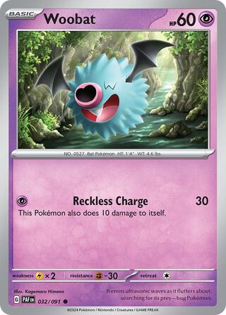 Woobat 32/245 from Paldean Fates