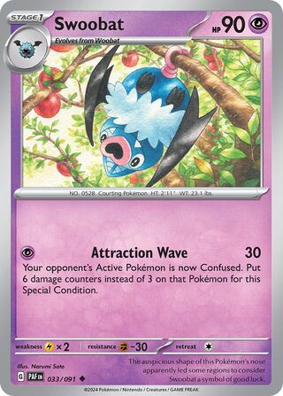 Swoobat 33/245 from Paldean Fates