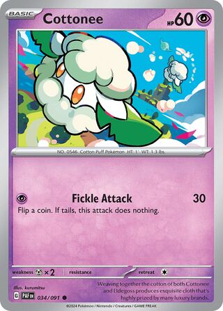 Cottonee 34/245 from Paldean Fates