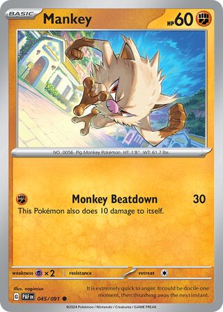 Mankey 45/245 from Paldean Fates