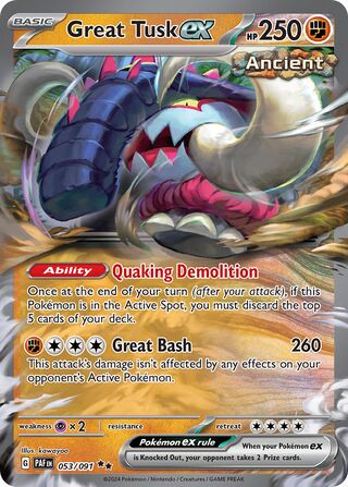 Great Tusk ex 53/245 from Paldean Fates
