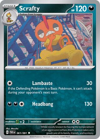 Scrafty 61/245 from Paldean Fates