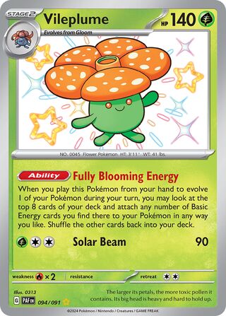 Vileplume 94/245 from Paldean Fates