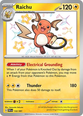 Raichu 132/245 from Paldean Fates