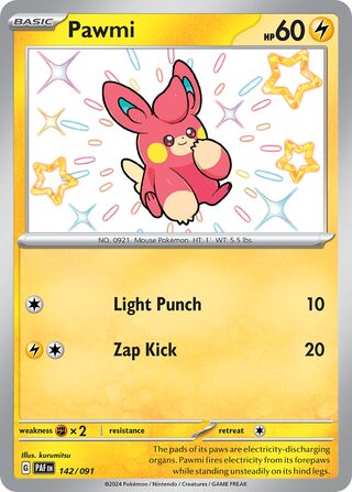 Pawmi 142/245 from Paldean Fates