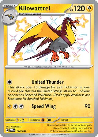 Kilowattrel 146/245 from Paldean Fates