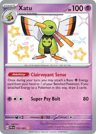 Xatu 152/245 from Paldean Fates