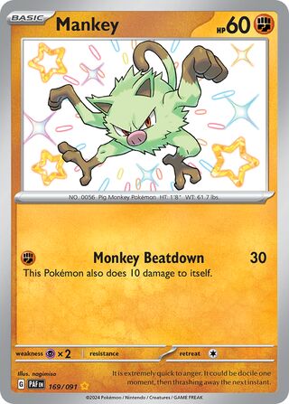 Mankey 169/245 from Paldean Fates