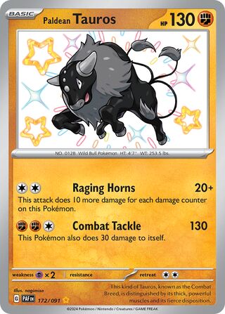 Paldean Tauros 172/245 from Paldean Fates
