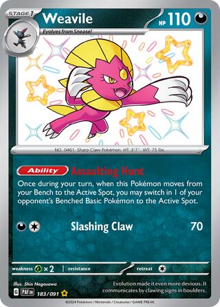 Weavile 183/245 from Paldean Fates
